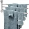 Swivel Towel Bar Bathroom Wall Mounted Towel Rack Swing Out Rotating Hanger Towel Holder Storage Organizer Space Saving for Bathroom(3 Arms)