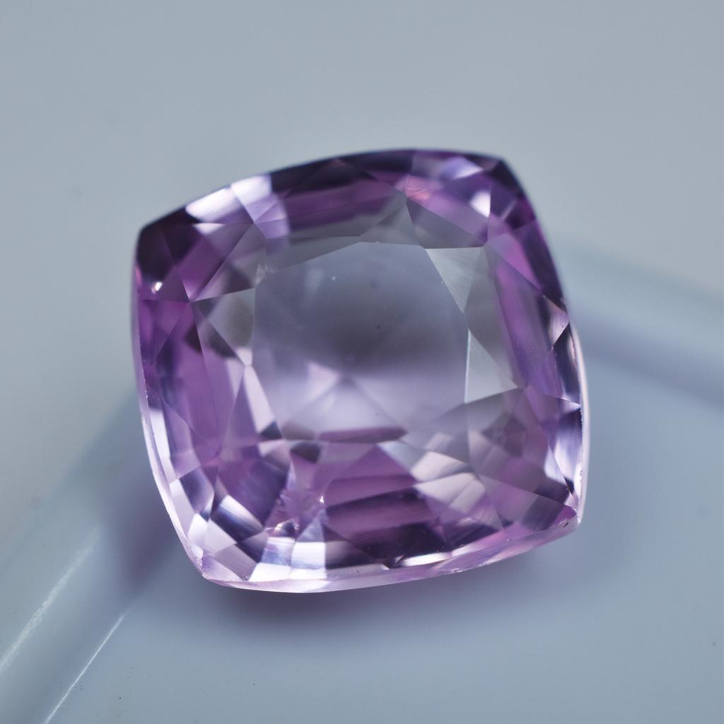 Natural Pink Sapphire Loose Gemstone 9.65 Ct Square Cushion Cut September Birthday Birthstone