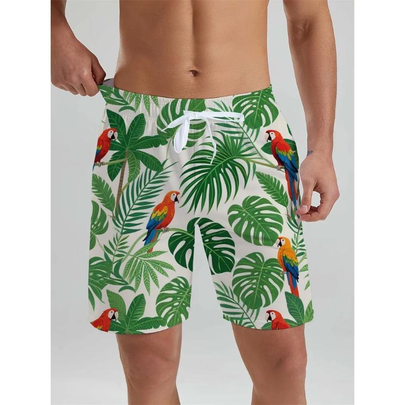 

Summer 3D Tropical Plant Graphic Print Shorts Fashionable Casual Beach Hawaiian Men s Shorts 6XL