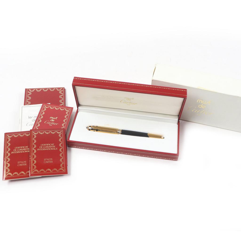 Excellent Cartier fountain pen PANTHERE de Cartier Trinity Black gold 18K mens Used