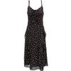 Women's 2024 Spring Ruched Floral Midi Strap Dress