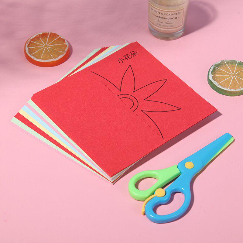 Kindergarten DIY Creative Paper Cutting & Painting Gift Box Set for Kids