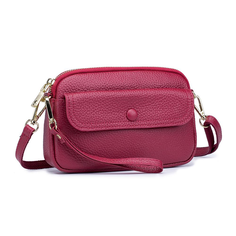 

Small bag women s mobile phone bag, new fashion shoulder messenger bag women s lightweight and versatile handheld women s bag niche бордовый