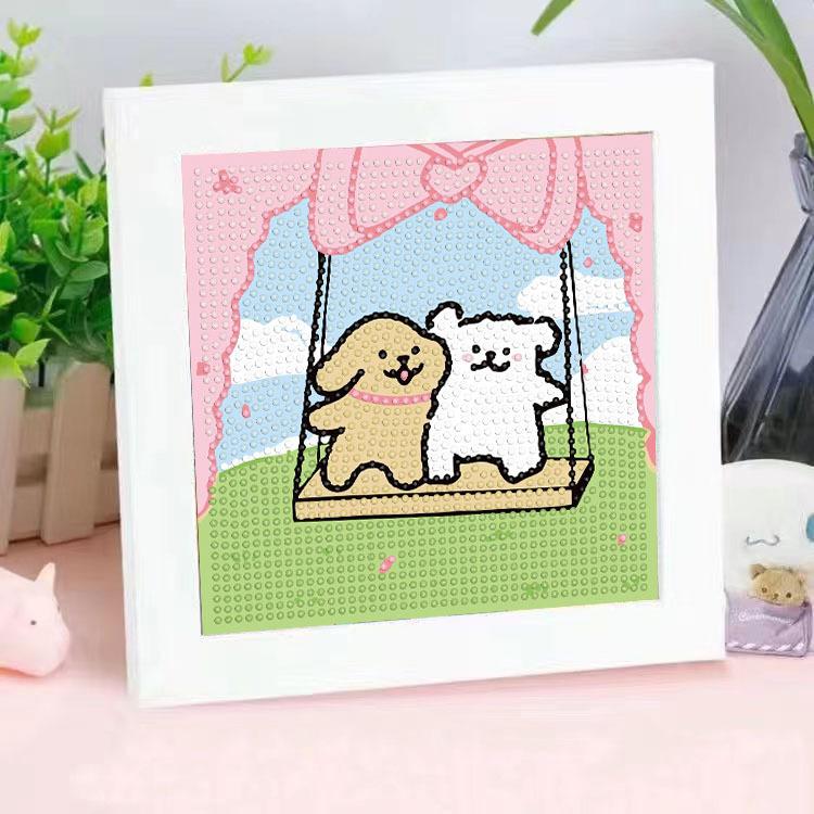 

Diamond Painting Diy Children S Handmade Sticker Lines Puppy Cartoon Decoration Sticker Painting KH383