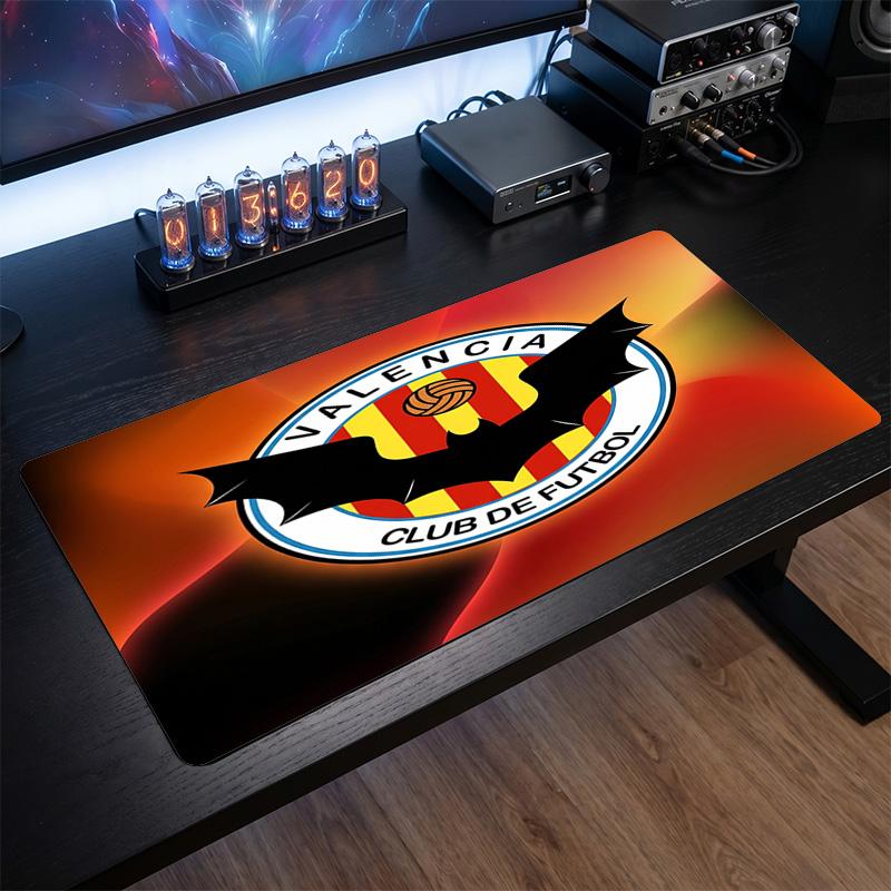 Valencia FC Thema Muster Mauspads, Fußball Logo Design XXL Gaming Schreibtischmatte Rutschfeste Computer-Mauspad