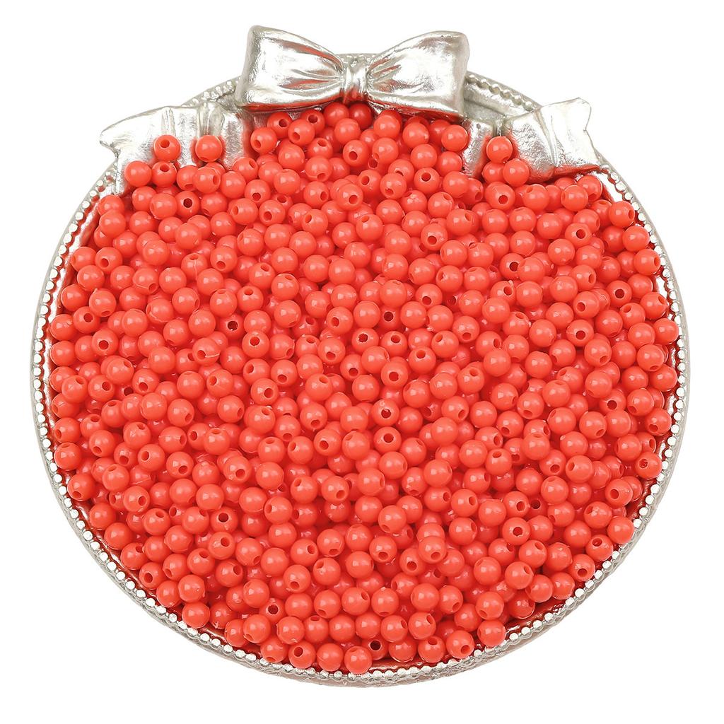 Ručně vyráběný náramek Korálky 3/4mm Akrylové Plné barvy Kulaté korálky Korálky Ručně vyráběné DIY Ruční korálkový náramek Volné korálky Šperkařské doplňky