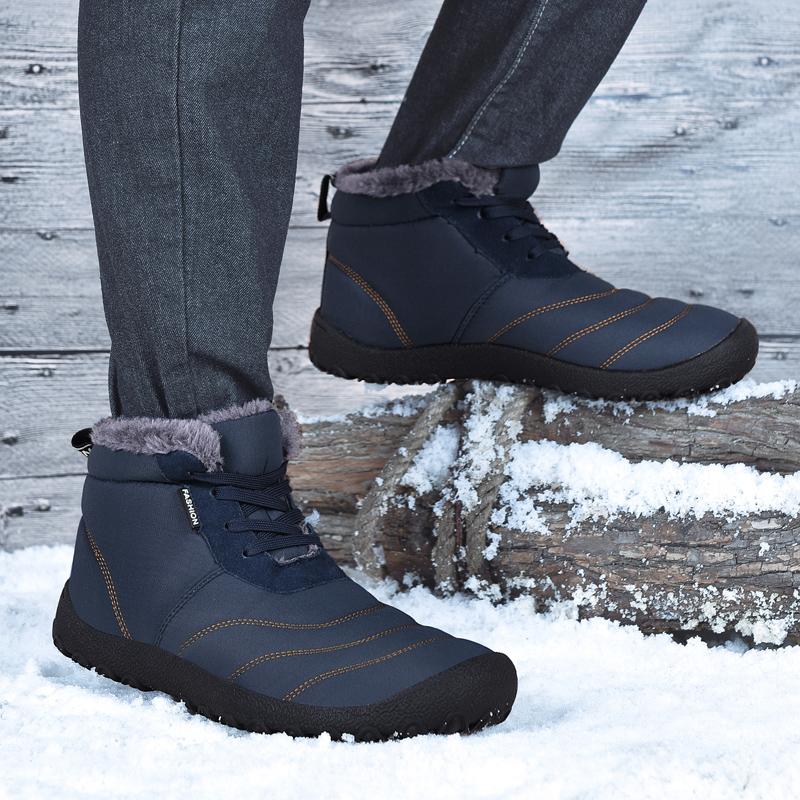 Winter Schnee Stiefel Für Männer Frauen Warm Halten Baumwolle Schuhe Outdoor Wandern Schuhe Plüsch Warme Hohe Ankle Boot Mann Turnschuhe