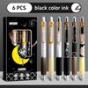 6pcs Rose And Time Gel Pens Set Forever Love Romantic 0.5mm Ballpoint Black Color Ink for Writing School A3090