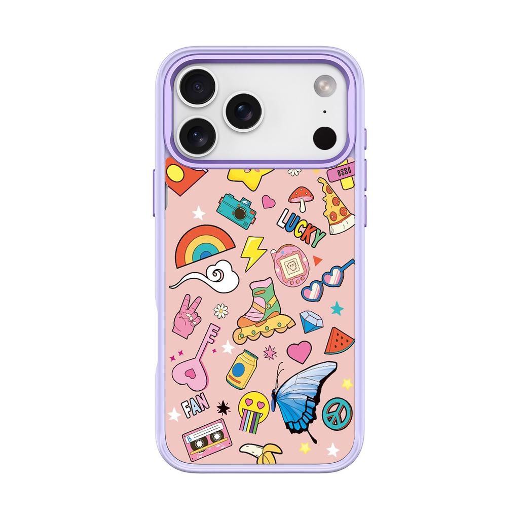 Applicable to Apple 17pro mobile phone case, advanced sense 16 replaceable back plate 15promax magnetic mobile phone case collage powder