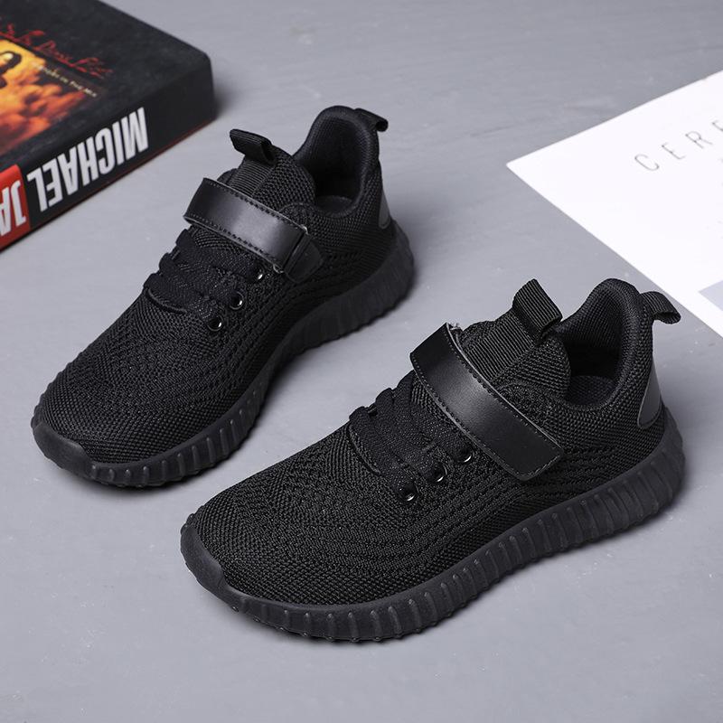 

Мальчиковые туфли 2025 Четыре сезона Летающее плетение Детские дышащие кроссовки из двойной сетки Популярные мальчиковые туфли на мягкой подошве для детей среднего и старшего возраста 28