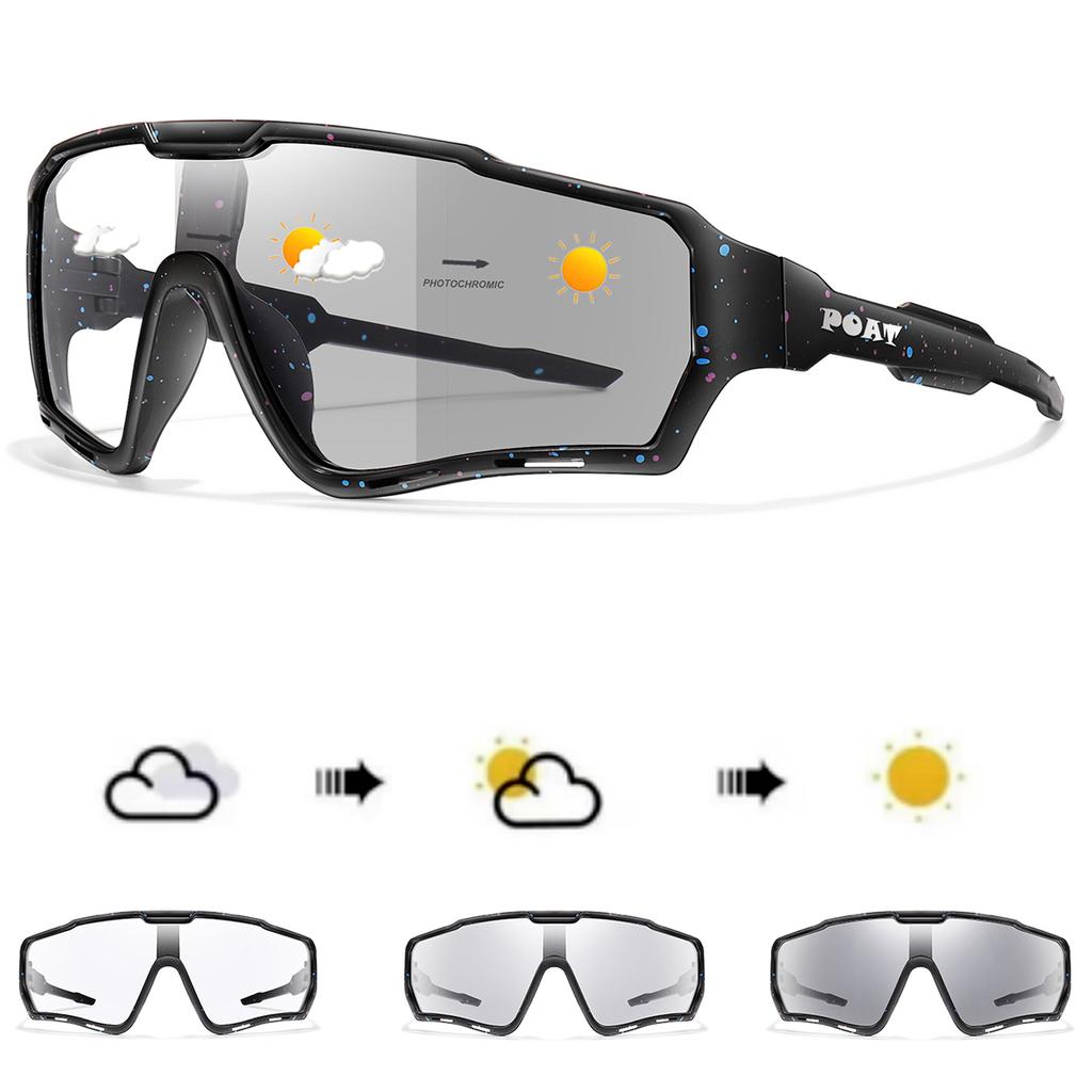 Poat Brand Strong Light Photochromic Sunglasses New Style Sports Men Women Mtb Bike Bicycle Eyewear Cycling Fishing Running