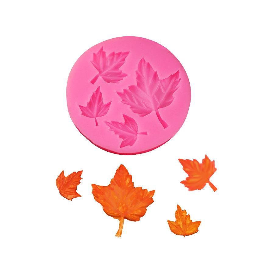 Maple Leaf Silicone Mold Set: Fondant, Cake, Candle & Plaster Decoration