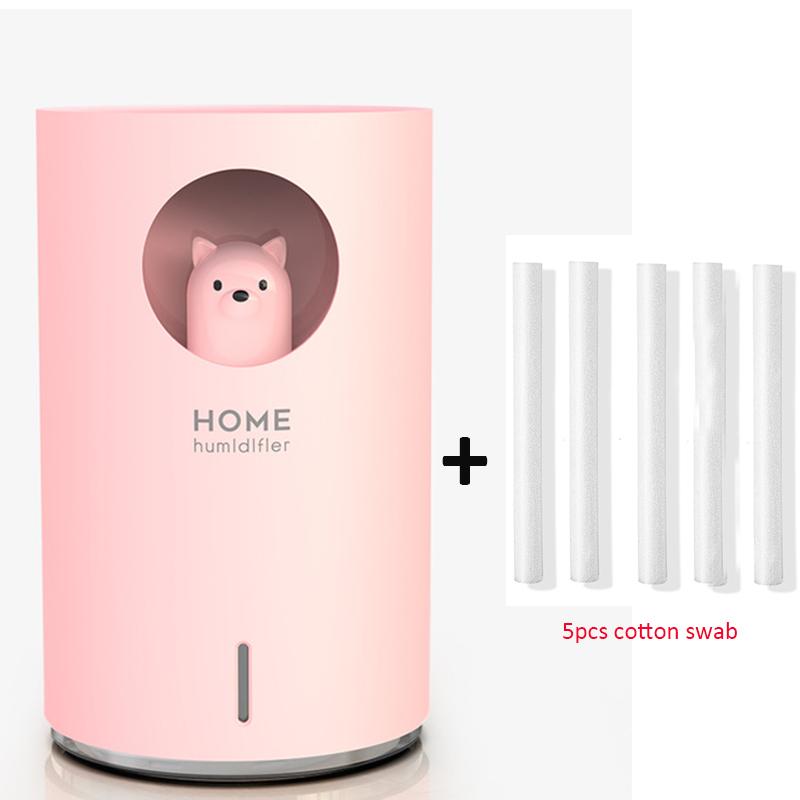 Humidificador doméstico de gran capacidad de 700 ml, humidificador de aire USB, difusor de aceites esenciales con lámpara LED de color, purificador de aire y nebulizador.