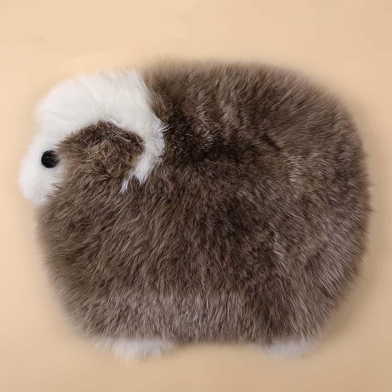 Winter Car Wool Velvet Seat Cushion Wool Velvet Lumbar Support for Women Non-slip Warm Long Hair Single Piece Seat Cushion