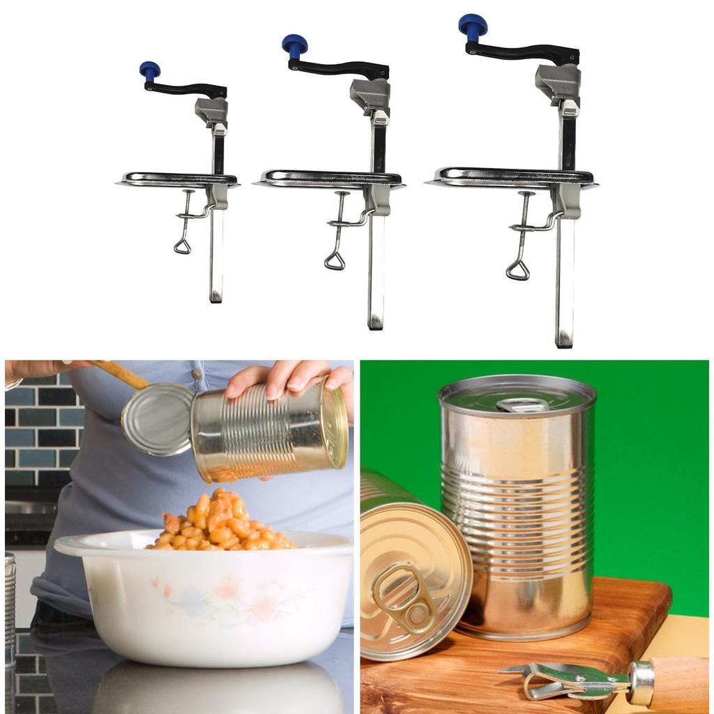 Can Opener Commercial Manual Tabletop Bench Clamp Hand Crank Jar