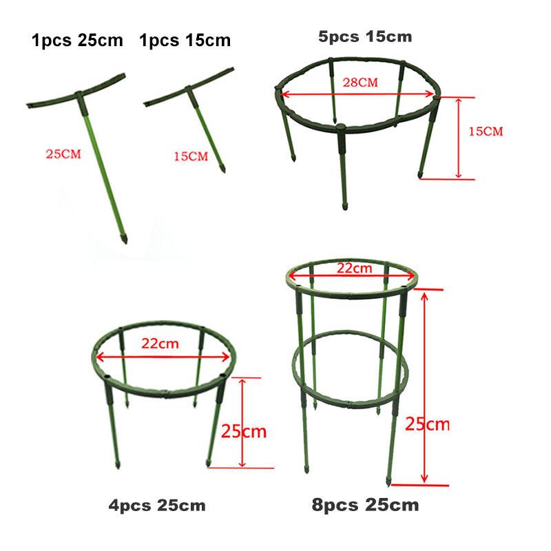 5 Stück Gartenblume Kunststoff Pflanzenständer Stützpfahl Halter Blumentopf Klettern für Tomate Gewächshaus Stange Obstgarten Bonsai Werkzeug