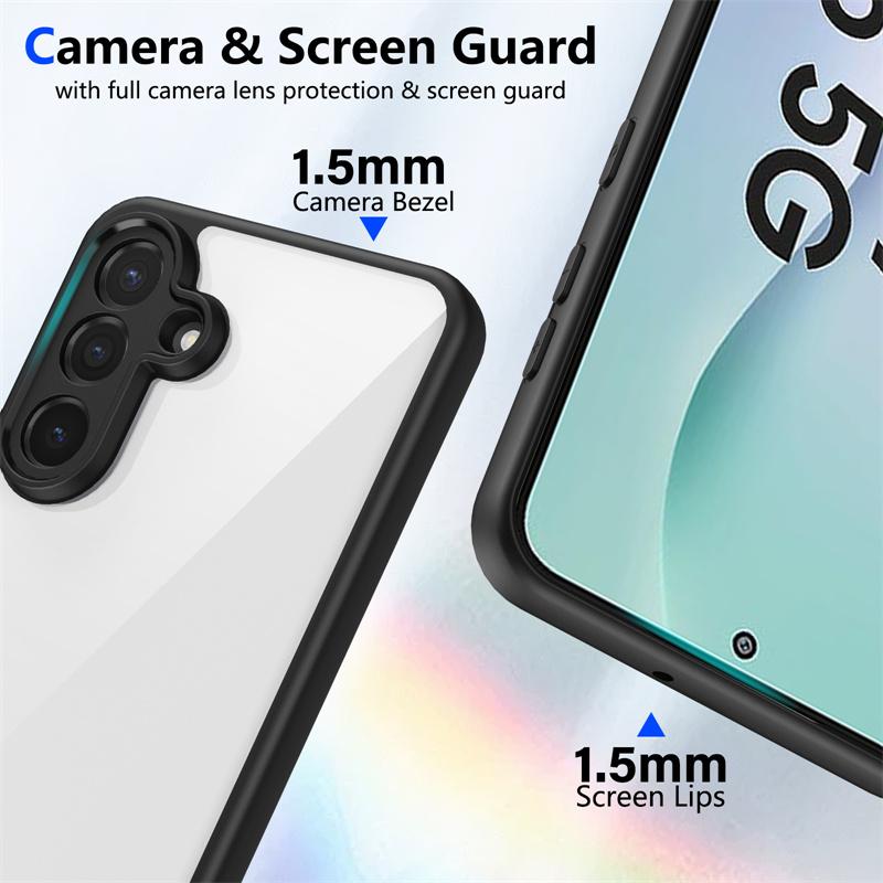 For Samsung Galaxy M56 5G Case Plating Silicone Bumper Shockproof Clear Back Cover Hard Phone Case for Samsung Galaxy M56 5G