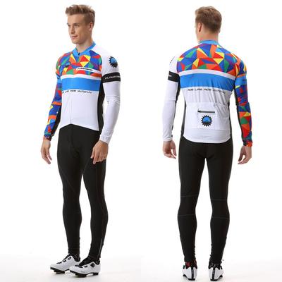 Conjuntos de roupas de ciclismo de manga longa masculina anti-suor ternos de roupas de ciclismo com almofada de acolchoamento 3D