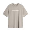 Li Ning CF Outdoor Series Soft Skin Letter Rolled Hem Short Sleeve T-Shirt Unisex Tops Brown Gray ATSV187-7