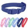 Waterproof Soft Rubber Safety Buckle Pet Collar Adjustable, Dark Blue S
