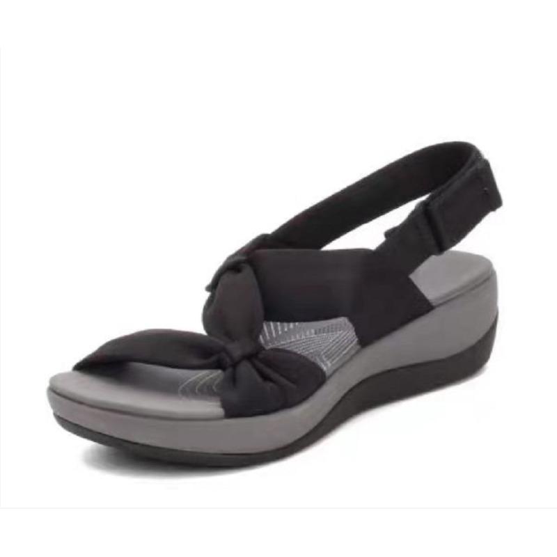 Autumn new large-size sandals women's simple fish mouth thick-soled soft-soled sandals - size 3