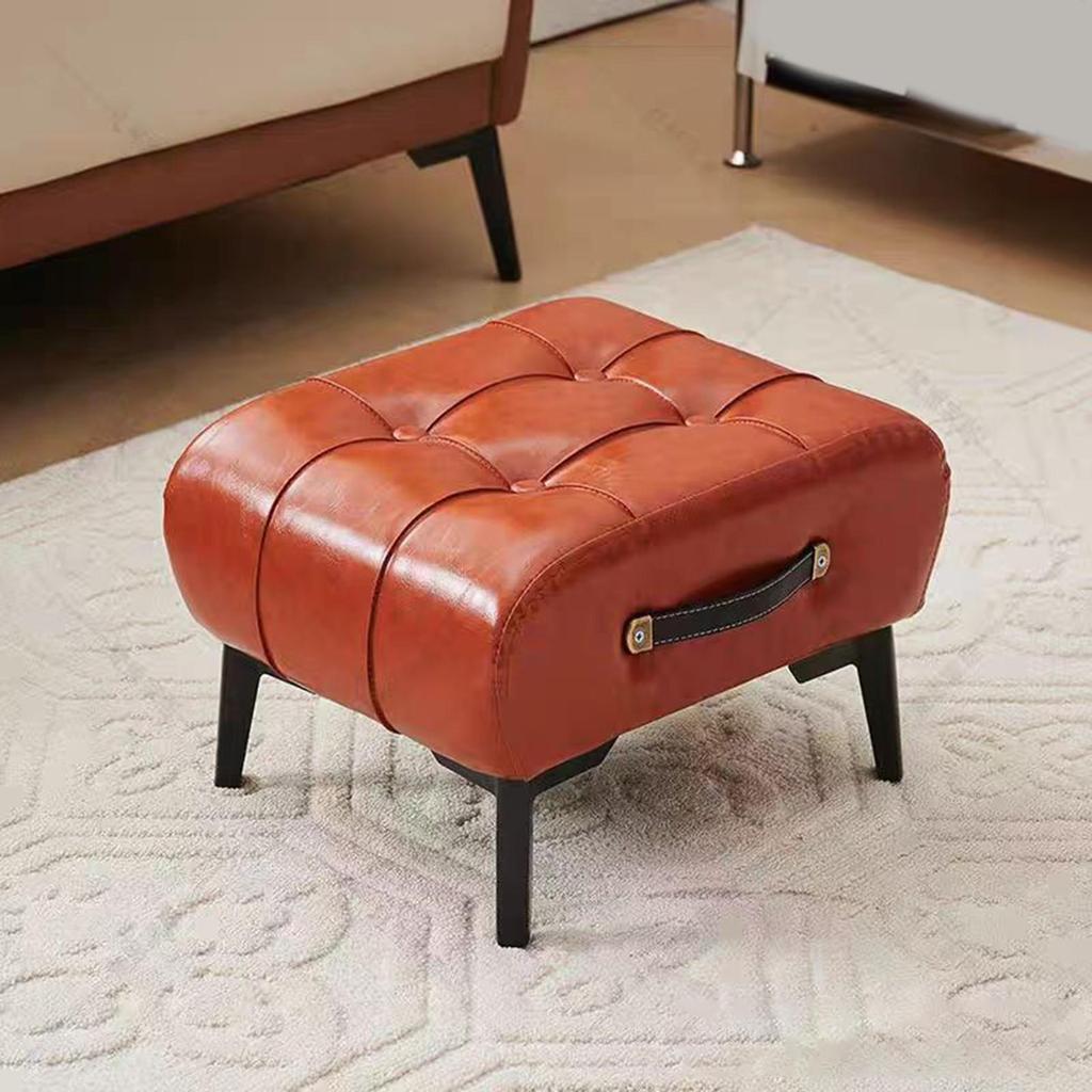 Elegant Leather Footrest Ottoman for Home And Office