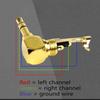 3.5mm headphone soldered head 3 section phone headphone DIY accessories dual channel headphone plug gold plated audio plug