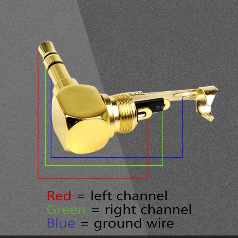 3.5mm headphone soldered head 3 section phone headphone DIY accessories dual channel headphone plug gold plated audio plug