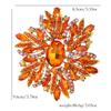 Luxury Vintage Crystal Flower Brooch for Women, Elegant and Fashionable Wedding Dress Accessory, Floral Headpiece Decoration