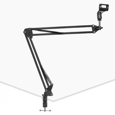 Clipe Dobrável para Suporte de Microfone com Adaptador Universal Dobrável Rotação de 360 Graus Molas de Suporte Duplo