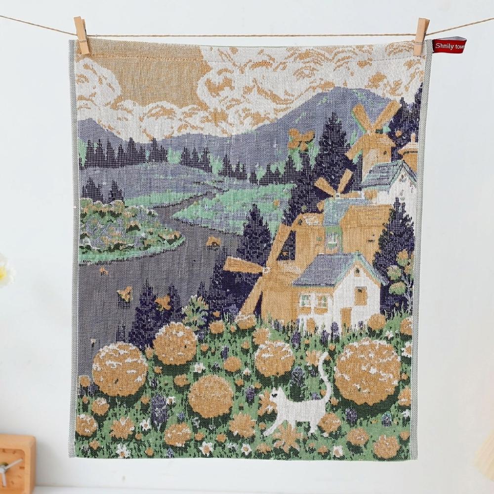 Quick Dry Kitchen Towel 4 Layer Cotton Gauze Pure Cotton Dish Cloth Tea Towel  Home Restaurant