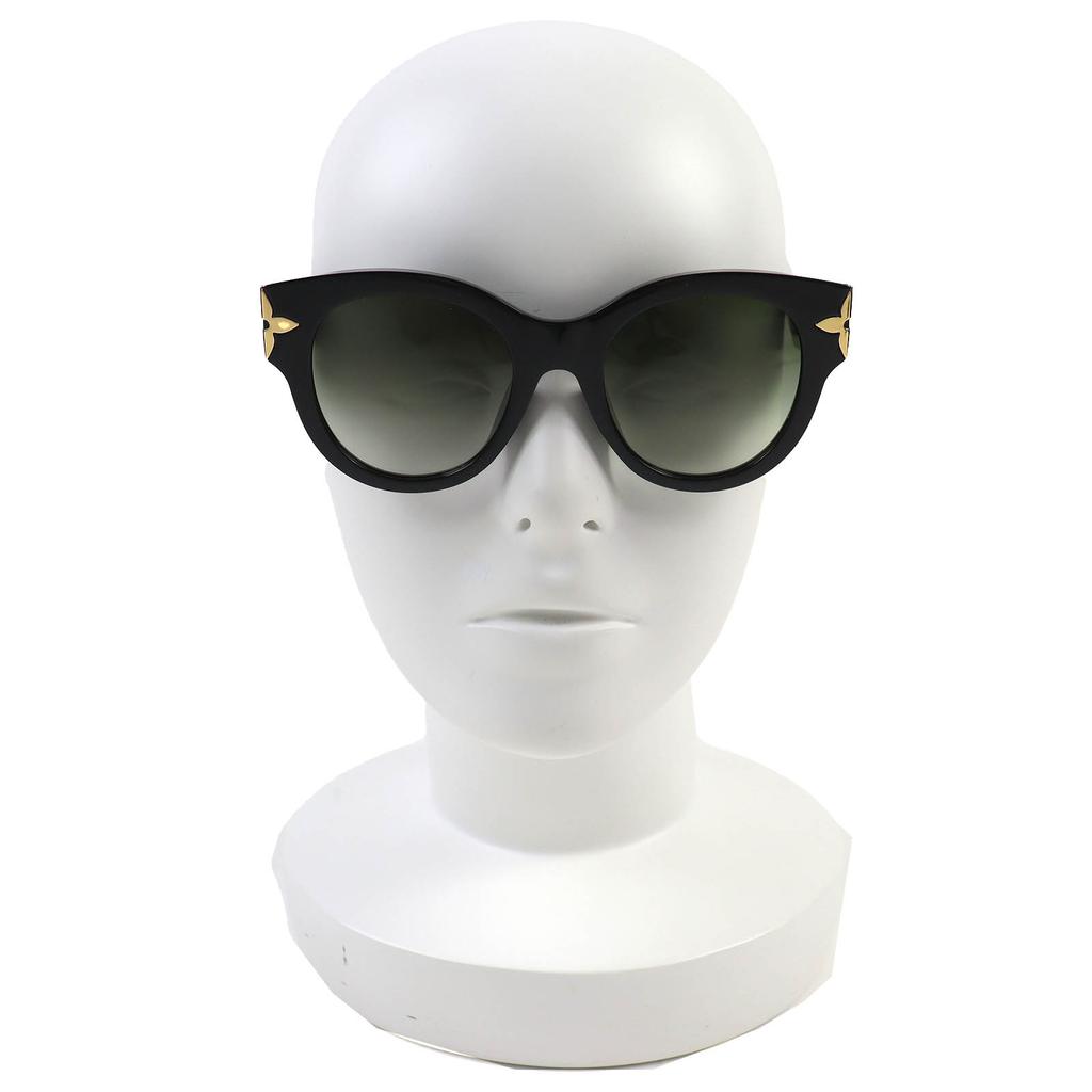 Great LOUIS VUITTON sunglasses Monogram Flower Edge Eyewear Frame: Black Women Z1777E Used