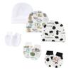 Set da 3 Cappellini e Manopole per Allattamento Neonato Lavabili in Lavatrice Cappellino Fetale e Guanti per Bebè da 0 a 1 Mese Tessuto Morbido Copricapo