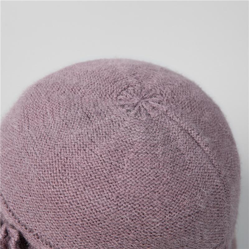 Mom Basin Hat Women'S Season Warm Cotton Hat Old Man Hat Grandma Old Lady Plush Wool Hat