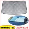 For Tesla Model 3 Y S X YL Juniper 2025-2020 2026 Thicken Front Windshield Sunshade Sun Shade Anti-UV Sun Shading Screen Cover