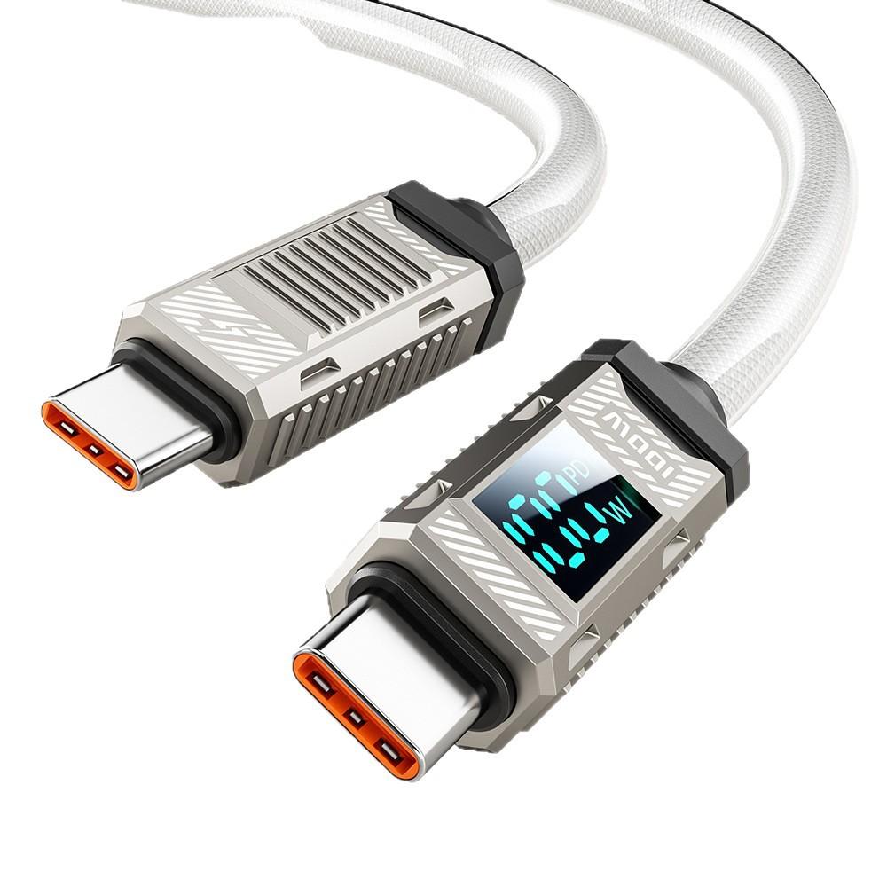 Toocki PD 100W USB-C to USB-C Cable, Digital Display, Zinc Alloy, Fast Charging for iPhone 15 16 Huawei