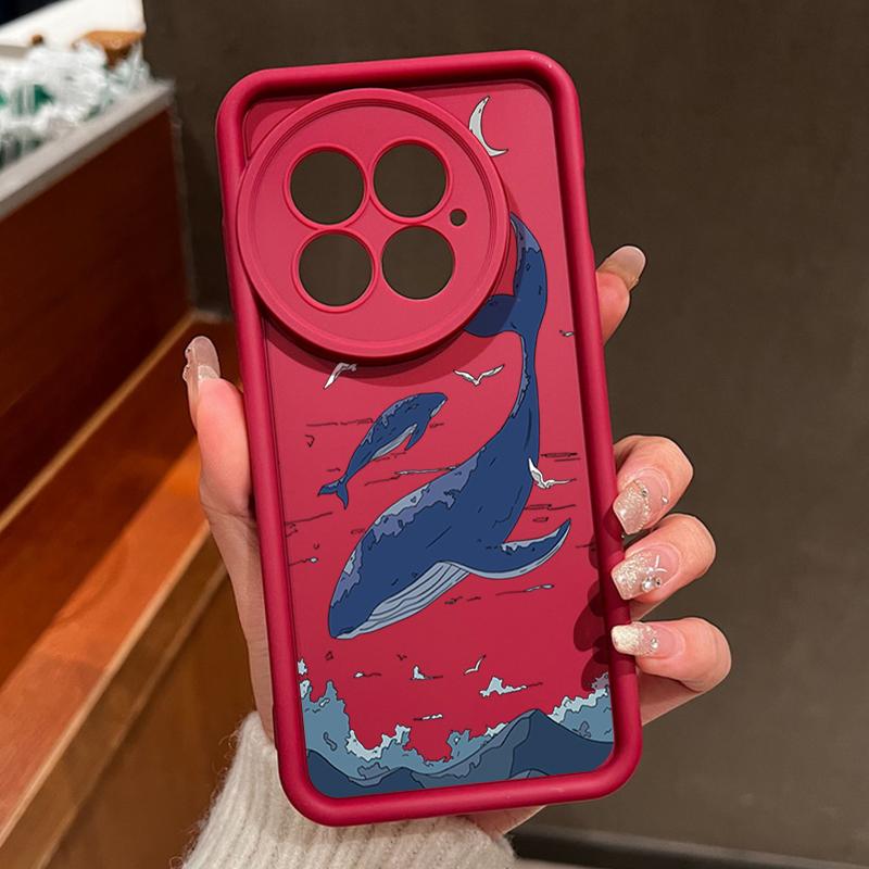 

Sea Whale Printing TPU Case For OnePlus 15 13 13T 12 12R 15R 13R Nord 5 5G Soft Silicone Phone Cover For OnePlus Ace 6 6T 5 3 2 OnePlus 12
