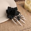 Black Rose Side Clip Spider Hand Funny Hairpin Headdress