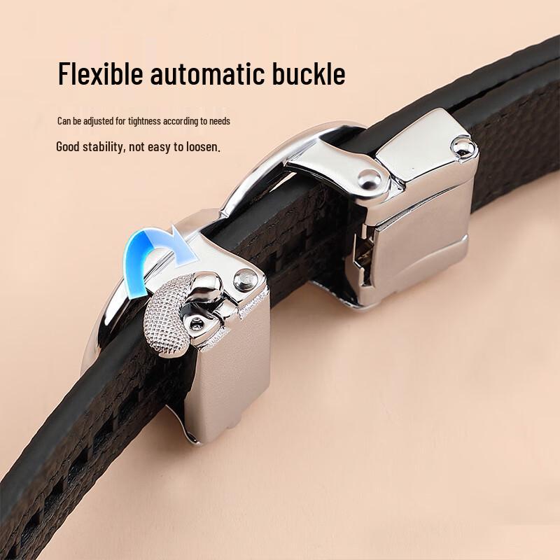 Women's Top Grain Leather Automatic Buckle Belt