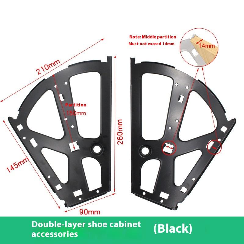 2Pcs Hardware Furniture Hinge 1/2/3 Layer Shoes Drawer Cabinet Hinge Rack Stainless Steel Foldable Shelf Accessories