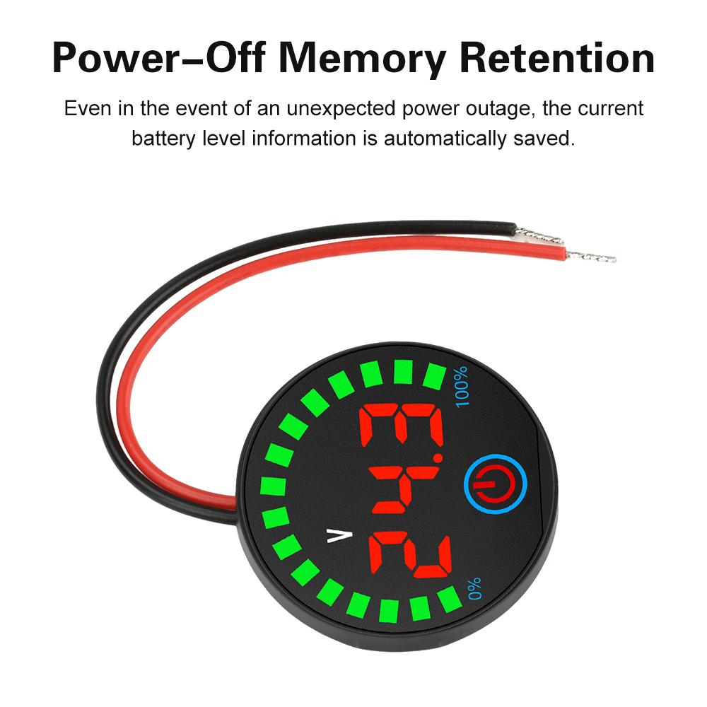 3S-14S DC 7-55V lithium battery Volt Indicator with Power-off Memory Function,Acid Battery Capacity Level Tester Meter Universal