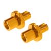 A ABSOPRO Motorcycle Brake Lever Ballet Adjuster Screw M10 Motorcycle Brake Adjustment Screw Gold Tone 2pcs