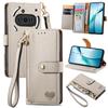 For Nothing Phone (3a) Case RFID Blocking Zipper Pocket Leather Wallet Phone Cover with Strap