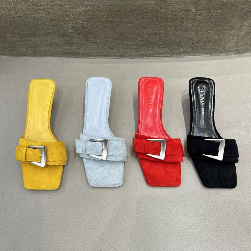 Women's shoes are real and simple, daily versatile thin heels, square heads, square buttons, open toes, high heels, summer cool slippers, and oute