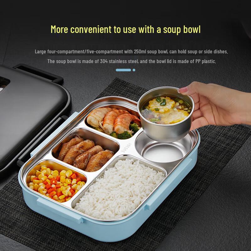 Camellia 304 Stainless Steel Insulated Bento Box
