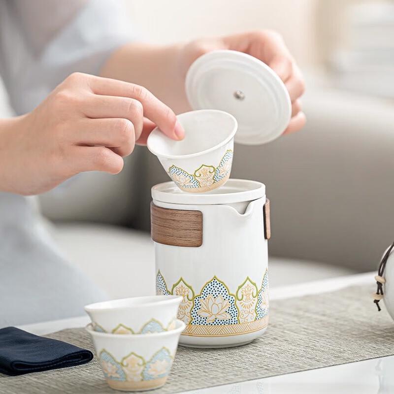 Portable Ceramic Tea Set for Travel & Business