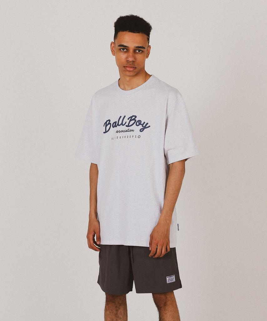 ALL DAY HOOPS Bba Logo Short Sleeve T-Shirt White Melange