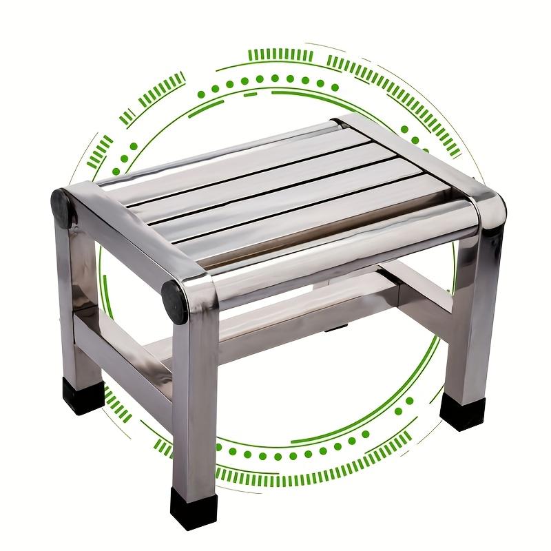 Scaun pătrat versatil din oțel inoxidabil - impermeabil, antiderapant, gros și durabil pentru utilizare în interior/exterior