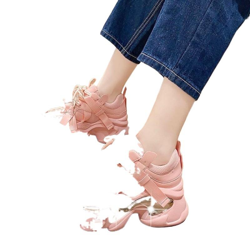 Fashion Spring and Autumn New Women's Sneakers Youth Fashion Versatile Casual Shoes Thick soled Tall Running Shoes Zapatillas Deportivas