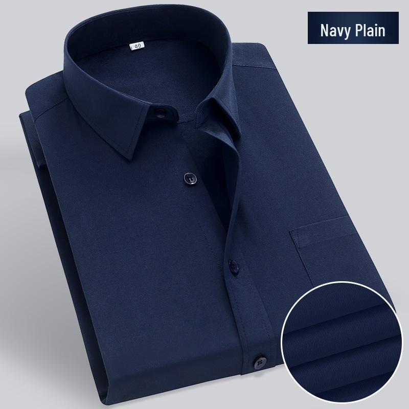 Men's Korean Style Long/Short Sleeve White Shirt - Casual & Formal Wear for Spring & Summer